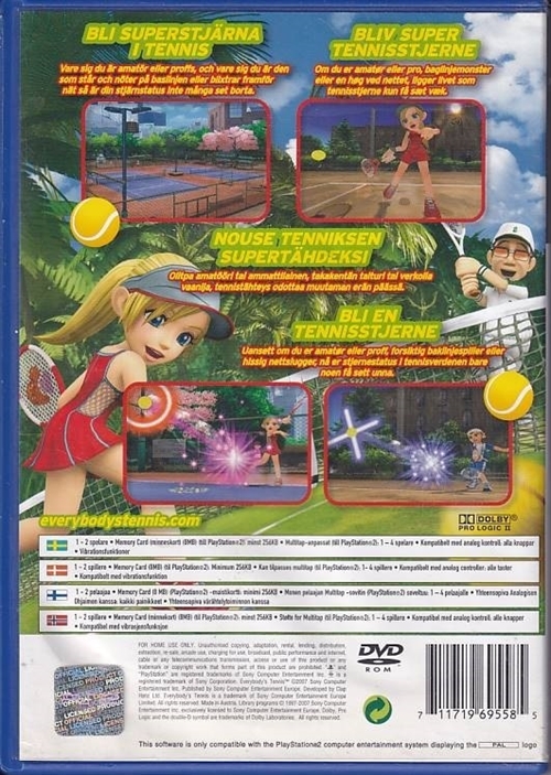 Everybodys Tennis - PS2 (A Grade) (Genbrug)